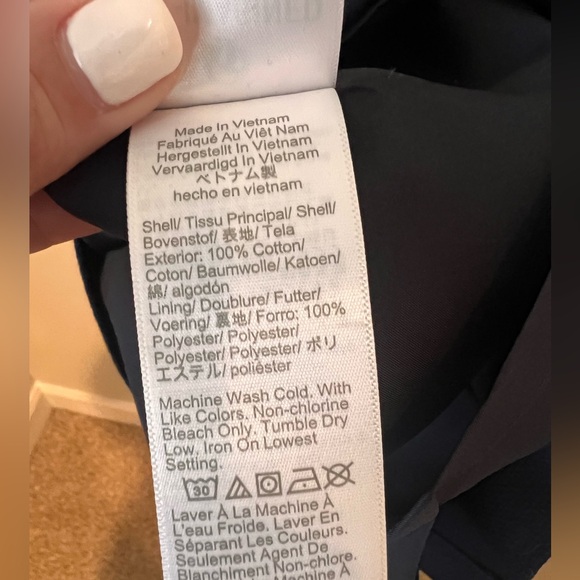 Jcrew Button Tab Navy Blue Dress - Picture 5 of 6